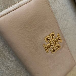 Used Tory Burch Pink and Gold Wallet